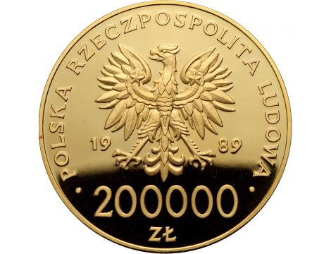 3179. Polska, 200000 złotych 1989, Jan Paweł II, Kratka - 2