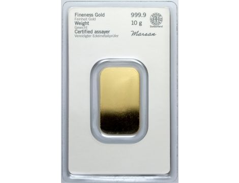 Sztabka złota 10 g Heraeus - 2