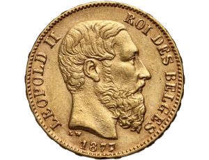 3274. Belgia, Leopold II, 20 franków 1877