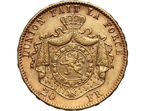 3274. Belgia, Leopold II, 20 franków 1877 - 2