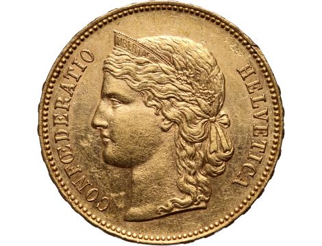 3278. Szwajcaria, 20 franków 1891 B, Berno, Libertas