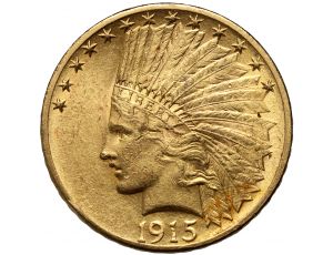 3340. USA, 10 dolarów 1915, Filadelfia, Indianin