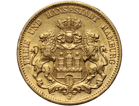 3376. Niemcy, Hamburg, 20 marek 1884 J
