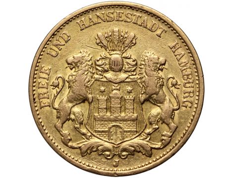 3377. Niemcy, Hamburg, 20 marek 1884 J