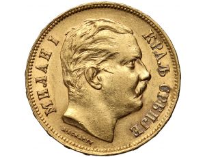 3382. Serbia, Milan I, 20 dinarów 1882 V, Wiedeń