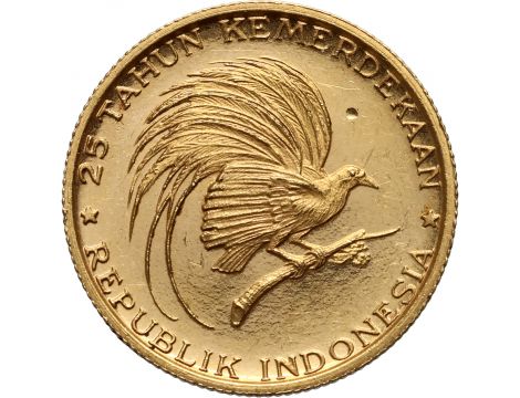 3385. Indonezja, 2000 rupii 1970, 25-lecie niepodległości, Paryż - rzadka odmiana