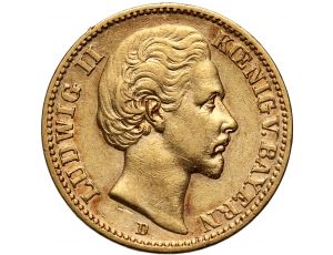 3408. Niemcy, Bawaria, Ludwik II, 20 marek 1872 D, Monachium