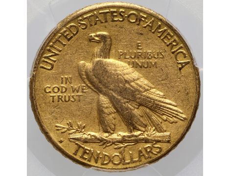 3422. USA, 10 dolarów 1908 S, San Francisco, Indianin, PCGS XF45 - niski nakład - 3