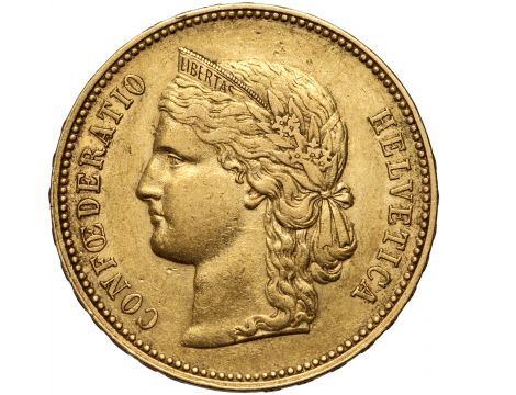 3423. Szwajcaria, 20 franków 1889, Libertas