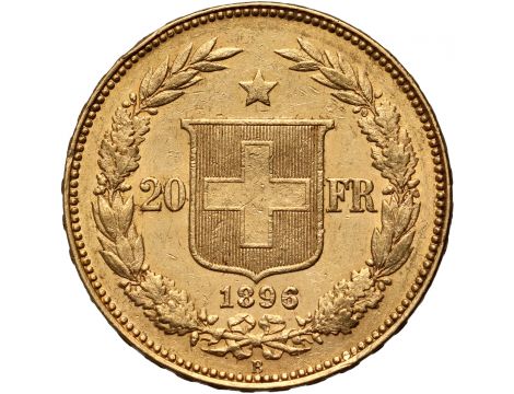 3425. Szwajcaria, 20 franków 1896, Libertas - 2