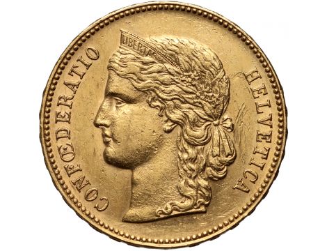 3426. Szwajcaria, 20 franków 1896, Libertas