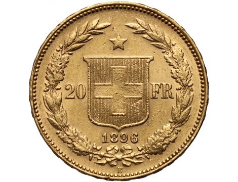 3426. Szwajcaria, 20 franków 1896, Libertas - 2