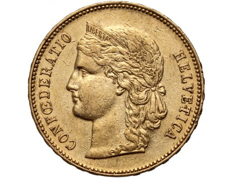 3427. Szwajcaria, 20 franków 1896, Libertas