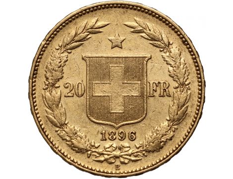 3427. Szwajcaria, 20 franków 1896, Libertas - 2