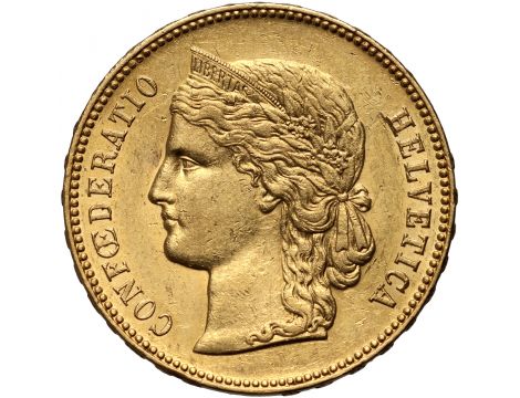 Szwajcaria, 20 franków 1896, Libertas