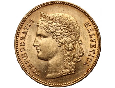 3429. Szwajcaria, 20 franków 1896, Libertas