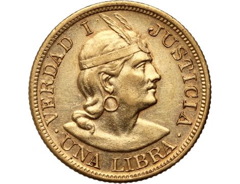 3458. Peru, 1 libra 1912
