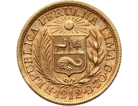 3458. Peru, 1 libra 1912 - 2