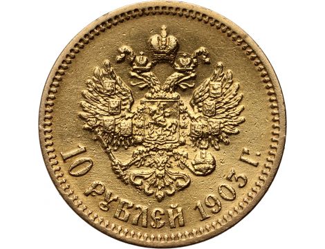 3466. Rosja, Mikołaj II, 10 rubli 1903 (AR) - 2