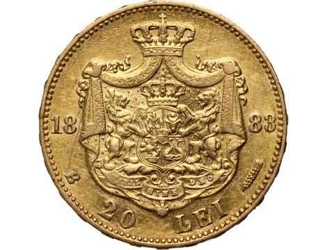 3475. Rumunia, Karol I, 20 lei 1883 B, Bukareszt - 2