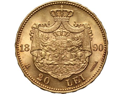 3476. Rumunia, Karol I, 20 lei 1890 B, Bukareszt - 2