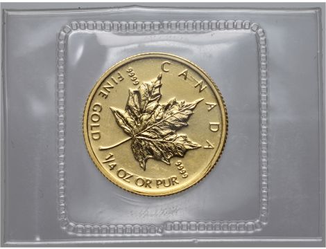 3478. Kanada, Elżbieta II, 10 dolarów 2010, Liść Klonowy, 1/4 uncji