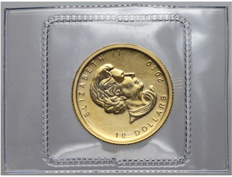 3478. Kanada, Elżbieta II, 10 dolarów 2010, Liść Klonowy, 1/4 uncji - 2
