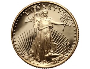 3501. USA, 10 dolarów 1998, Gold Eagle, Proof, 1/4 uncji złota