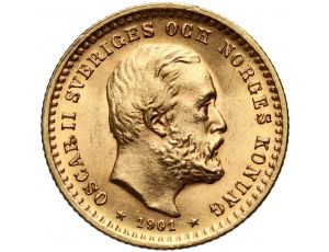 3520. Szwecja, Oskar II, 5 koron 1901