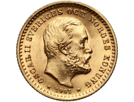 3520. Szwecja, Oskar II, 5 koron 1901