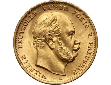 3528. Niemcy, Prusy, Wilhelm I, 10 marek 1872 A, Berlin - bardzo ładne