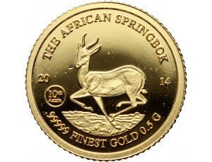 3544. Gabon, 1000 franków 2014, Springbok - 0,5 g Au999