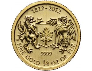 3549. Kanada, Elżbieta II, 10 dolarów 2012, 1/4 uncji złota