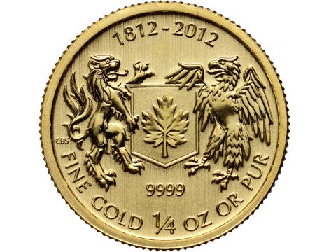3549. Kanada, Elżbieta II, 10 dolarów 2012, 1/4 uncji złota