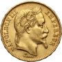 3596. Francja, Napoleon III, 20 franków 1868 BB, Strasbourg, Wieniec - 2
