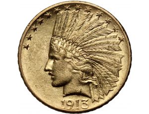 3645. USA, 10 dolarów 1913, Filadelfia, Indianin