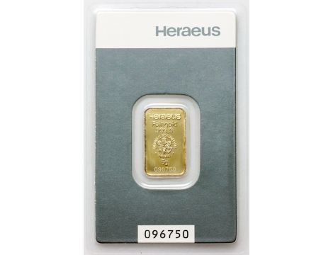 Sztabka złota 5 g Heraeus