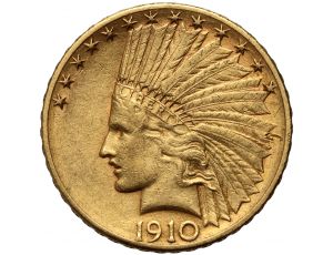3666. USA, 10 dolarów 1910 D, Denver, Indianin