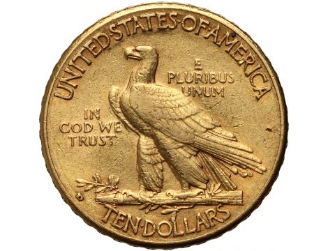 3666. USA, 10 dolarów 1910 D, Denver, Indianin - 2