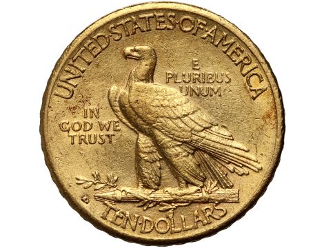 3667. USA, 10 dolarów 1910 D, Denver, Indianin - 2