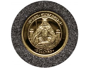 3693. Brytyjskie Wyspy Dziewicze, 10 dolarów 2009, Elżbieta I, 1/25 uncji złota