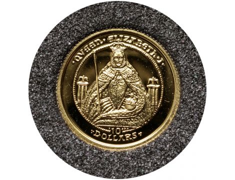 3693. Brytyjskie Wyspy Dziewicze, 10 dolarów 2009, Elżbieta I, 1/25 uncji złota