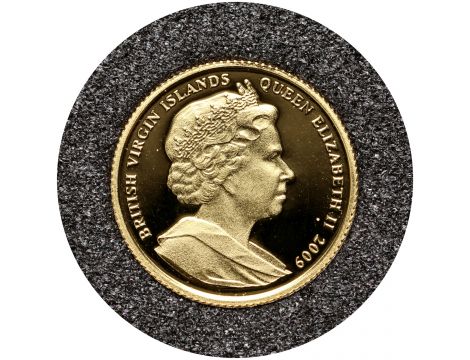 3693. Brytyjskie Wyspy Dziewicze, 10 dolarów 2009, Elżbieta I, 1/25 uncji złota - 2