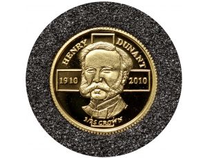 3695. Falklandy, 1/25 crown 2010, Henry Dunant, 1/25 uncji złota