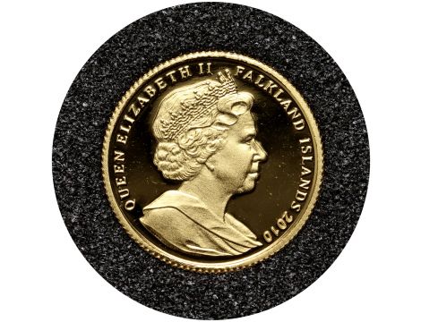 3695. Falklandy, 1/25 crown 2010, Henry Dunant, 1/25 uncji złota - 2