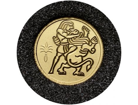 3697. Izrael, 1 szekel 2009, Samson i lew, 1/25 uncji złota