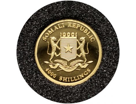 3698. Somalia, 4000 szylingów 2006, Trzy Mądre Małpy, 1/25 uncji złota - 2