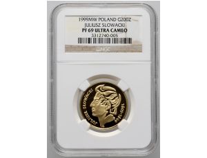 3706. Polska, 200 złotych 1999, Juliusz Słowacki, NGC PF69 Ultra Cameo