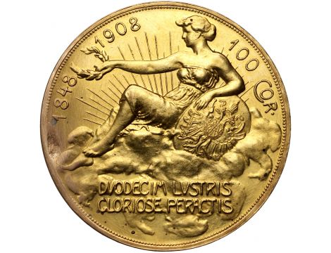 3710. Austria, Franciszek Józef I, 100 koron 1908, Jubileusz - 2