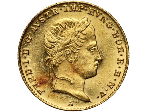 3716. Austria, Ferdynand I, dukat 1845 A, Wiedeń